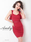 Andy/AN-OK2626/ワンピース/ミニドレス/フリル/カラードレス/バックリボン/ノースリーブ/キャバドレス