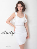 Andy/AN-OK2626/ワンピース/ミニドレス/フリル/カラードレス/バックリボン/ノースリーブ/キャバドレス