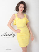 Andy/AN-OK2626/ワンピース/ミニドレス/フリル/カラードレス/バックリボン/ノースリーブ/キャバドレス