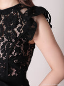 Andy/AN-OK2648/キャバドレス/総レース/Aライン/ウエストリボン