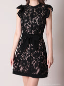 Andy/AN-OK2648/キャバドレス/総レース/Aライン/ウエストリボン