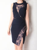 Andy/AN-OK2649/ワンピース/ミニドレス/レース/キャバドレス/ノースリーブ/ワンカラー