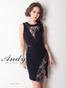 Andy/AN-OK2649/ワンピース/ミニドレス/レース/キャバドレス/ノースリーブ/ワンカラー