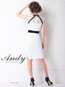 Andy/AN-OK2656/ワンピース/ミニドレス/ワンカラー/レース/タイトワンピース/ウエストリボン