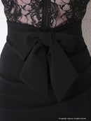 Andy/AN-OK2656/ワンピース/ミニドレス/ワンカラー/レース/タイトワンピース/ウエストリボン