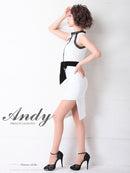 Andy/AN-OK2656/ワンピース/ミニドレス/ワンカラー/レース/タイトワンピース/ウエストリボン