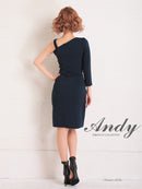 Andy/AN-OK2660/ワンピース/ミニドレス/ワンカラー/タイトワンピース/アシンメトリー
