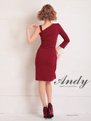 Andy/AN-OK2660/ワンピース/ミニドレス/ワンカラー/タイトワンピース/アシンメトリー