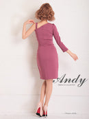Andy/AN-OK2660/ワンピース/ミニドレス/ワンカラー/タイトワンピース/アシンメトリー
