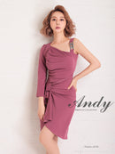 Andy/AN-OK2660/ワンピース/ミニドレス/ワンカラー/タイトワンピース/アシンメトリー