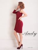 Andy/AN-OK2660/ワンピース/ミニドレス/ワンカラー/タイトワンピース/アシンメトリー