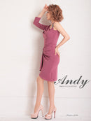Andy/AN-OK2660/ワンピース/ミニドレス/ワンカラー/タイトワンピース/アシンメトリー