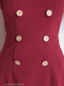 Andy/AN-OK2668/ワンピース/ミニドレス/ワンカラー/タイトワンピース/袖あり/スクエアネック/七分袖