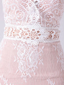 Andy/AN-OK2673/ワンピース/ミニドレス/ワンカラー/タイトワンピース/総レース/袖あり/長袖ワンピース