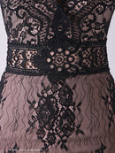 Andy/AN-OK2673/ワンピース/ミニドレス/ワンカラー/タイトワンピース/総レース/袖あり/長袖ワンピース