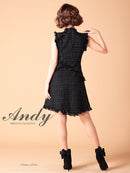 Andy/AN-OK2681/ワンピース/ミニドレス/タイトワンピース/ツイード/リボン/同伴ワンピース