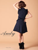 Andy/AN-OK2681/ワンピース/ミニドレス/タイトワンピース/ツイード/リボン/同伴ワンピース