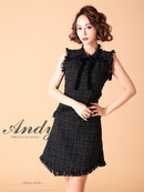 Andy/AN-OK2681/ワンピース/ミニドレス/タイトワンピース/ツイード/リボン/同伴ワンピース