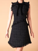 Andy/AN-OK2681/ワンピース/ミニドレス/タイトワンピース/ツイード/リボン/同伴ワンピース