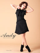 Andy/AN-OK2681/ワンピース/ミニドレス/タイトワンピース/ツイード/リボン/同伴ワンピース