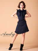 Andy/AN-OK2681/ワンピース/ミニドレス/タイトワンピース/ツイード/リボン/同伴ワンピース