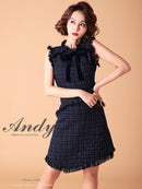 Andy/AN-OK2681/ワンピース/ミニドレス/タイトワンピース/ツイード/リボン/同伴ワンピース