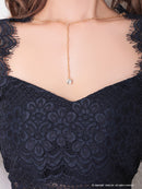 Andy/AN-OK2685/ワンピース/ミニドレス/タイトワンピース/アクセサリー付き/袖あり/レース/ワンカラー