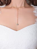 Andy/AN-OK2685/ワンピース/ミニドレス/タイトワンピース/アクセサリー付き/袖あり/レース/ワンカラー