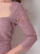 Andy/AN-OK2685/ワンピース/ミニドレス/タイトワンピース/アクセサリー付き/袖あり/レース/ワンカラー