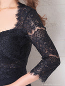 Andy/AN-OK2685/ワンピース/ミニドレス/タイトワンピース/アクセサリー付き/袖あり/レース/ワンカラー