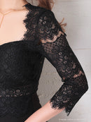 Andy/AN-OK2685/ワンピース/ミニドレス/タイトワンピース/アクセサリー付き/袖あり/レース/ワンカラー