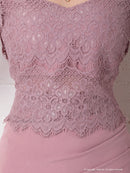 Andy/AN-OK2685/ワンピース/ミニドレス/タイトワンピース/アクセサリー付き/袖あり/レース/ワンカラー