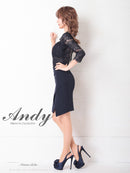 Andy/AN-OK2685/ワンピース/ミニドレス/タイトワンピース/アクセサリー付き/袖あり/レース/ワンカラー
