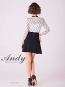 Andy/AN-OK2691/ワンピース/ミニドレス/バイカラー/キャバドレス/プリーツ/ラストワン/袖あり/貴咲モエカさん着用