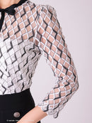 Andy/AN-OK2691/ワンピース/ミニドレス/バイカラー/キャバドレス/プリーツ/ラストワン/袖あり/貴咲モエカさん着用