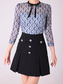 Andy/AN-OK2691/ワンピース/ミニドレス/バイカラー/キャバドレス/プリーツ/ラストワン/袖あり/貴咲モエカさん着用