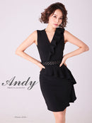 Andy/AN-OK2702/ワンピース/ミニドレス/フリル/ワンカラー