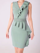 Andy/AN-OK2702/ワンピース/ミニドレス/フリル/ワンカラー