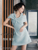 Andy/AN-OK2709/ワンピース/ミニドレス/キャバドレス/アシンメトリー/ワンカラー/Aライン/台形スカート