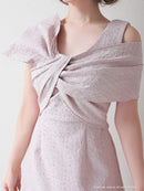 Andy/AN-OK2709/ワンピース/ミニドレス/キャバドレス/アシンメトリー/ワンカラー/Aライン/台形スカート