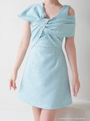 Andy/AN-OK2709/ワンピース/ミニドレス/キャバドレス/アシンメトリー/ワンカラー/Aライン/台形スカート