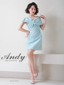 Andy/AN-OK2709/ワンピース/ミニドレス/キャバドレス/アシンメトリー/ワンカラー/Aライン/台形スカート