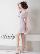 Andy/AN-OK2709/ワンピース/ミニドレス/キャバドレス/アシンメトリー/ワンカラー/Aライン/台形スカート