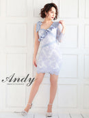 Andy/AN-OK2725/ワンピース/ミニドレス/キャバドレス/総レース/袖あり/リボン/フリル/タイト