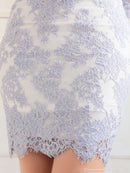 Andy/AN-OK2725/ワンピース/ミニドレス/キャバドレス/総レース/袖あり/リボン/フリル/タイト