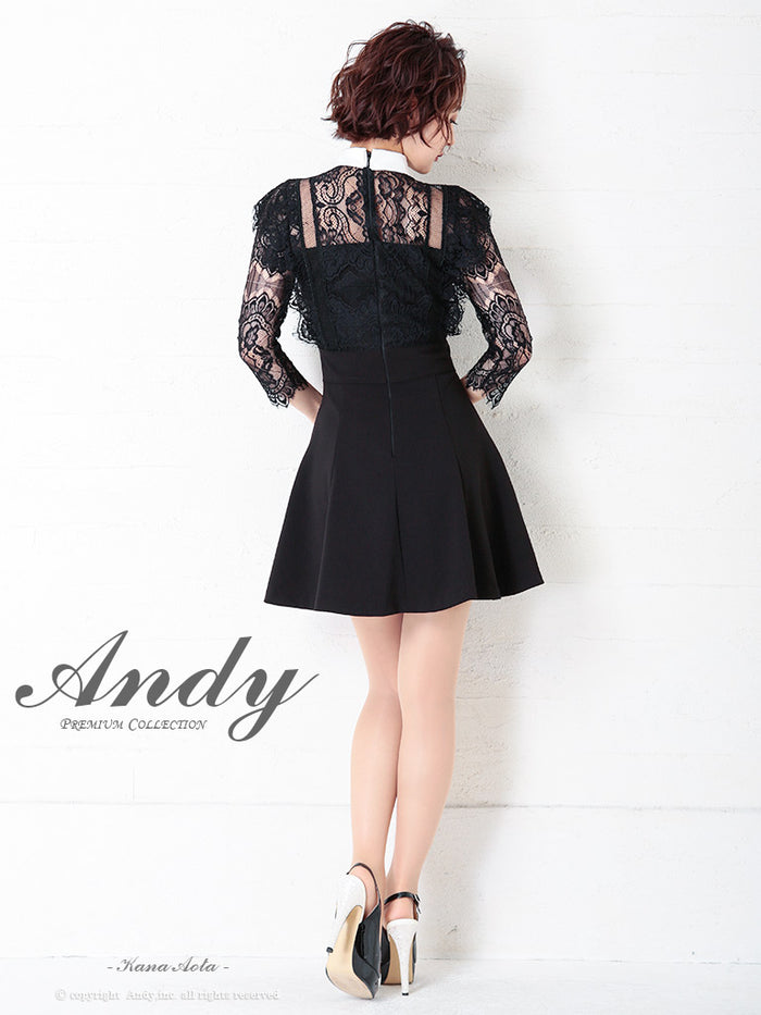 Andy/AN-OK2728/ワンピース/ミニドレス/フレアワンピース/リボン/長袖