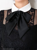 Andy/AN-OK2728/ワンピース/ミニドレス/フレアワンピース/リボン/長袖ワンピース/袖あり/切替ワンピース