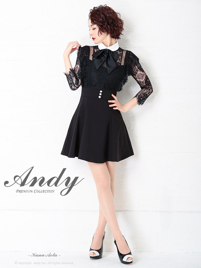 アンドレー Andy/AN-OK2728/ワンピース/ミニドレス/フレアワンピース/リボン/長袖