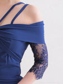 Andy/AN-OK2735/ワンピース/ミニドレス/タイトワンピース/レース/ワンカラー/オフショルダー/袖あり