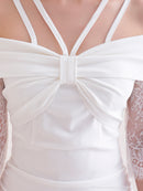 Andy/AN-OK2735/ワンピース/ミニドレス/タイトワンピース/レース/ワンカラー/オフショルダー/袖あり